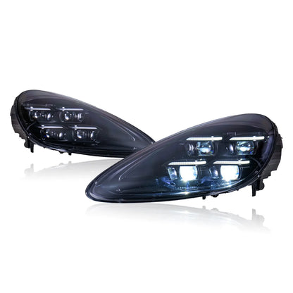 Car Lights For Porsche Cayenne Headlights 2011-2017 958 LED Laser Matrix Head Lamps Upgrade 2024 Style