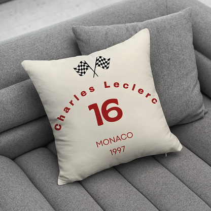 F1 16 C-Charles L-Leclerc Pillow Case Soft Cushion Cases for Farmhouse Sofa Decor Home Decorations and Protector
