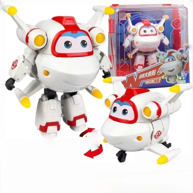 New Hot Super Wings Large Transformation Anime Transformation Flat Robot Action Character Transformation Toy Children'S Gift