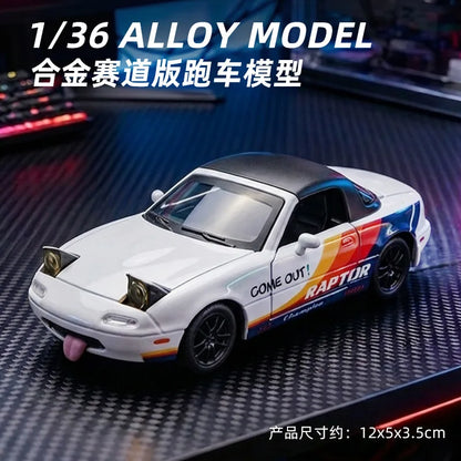 1:36 R34 MX5 RX7 AE86 Diecast Model Car Alloy Simulation Car Model for Display & Collection