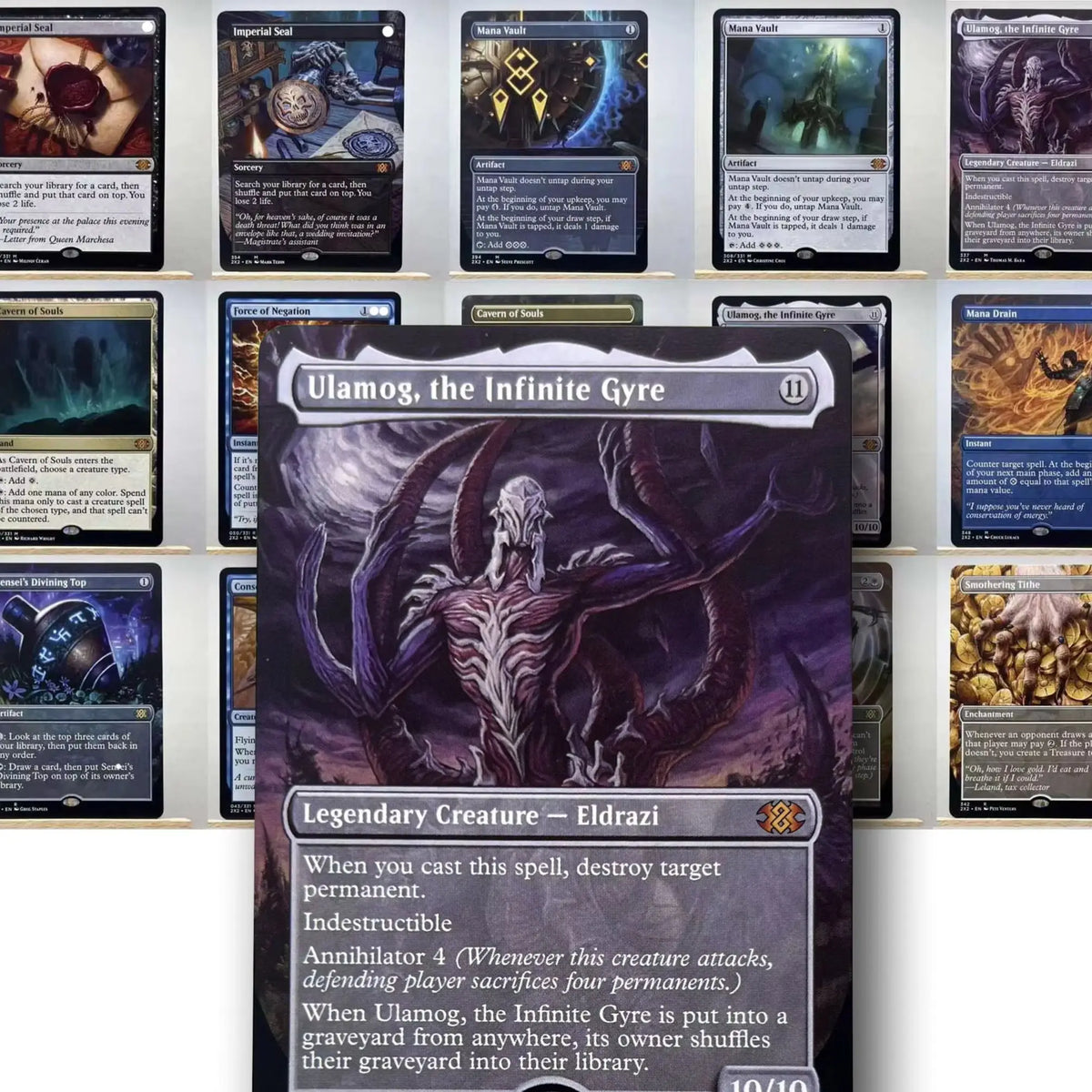 2X2 HOLO9-001 Tcg Proxy Cards Phyrexian Altar Imperial Seal Mana Vault Dockside Extortionist Damnation Force of Negation