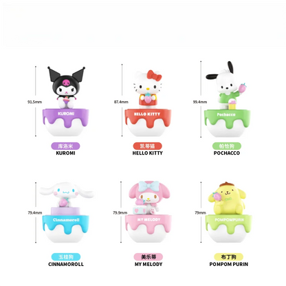 Sanrio Strawberry Cake Surprise Gift Box Series Hello Kitty Kuromi Dolls Figures Desktop Model Ornament Toy Gift