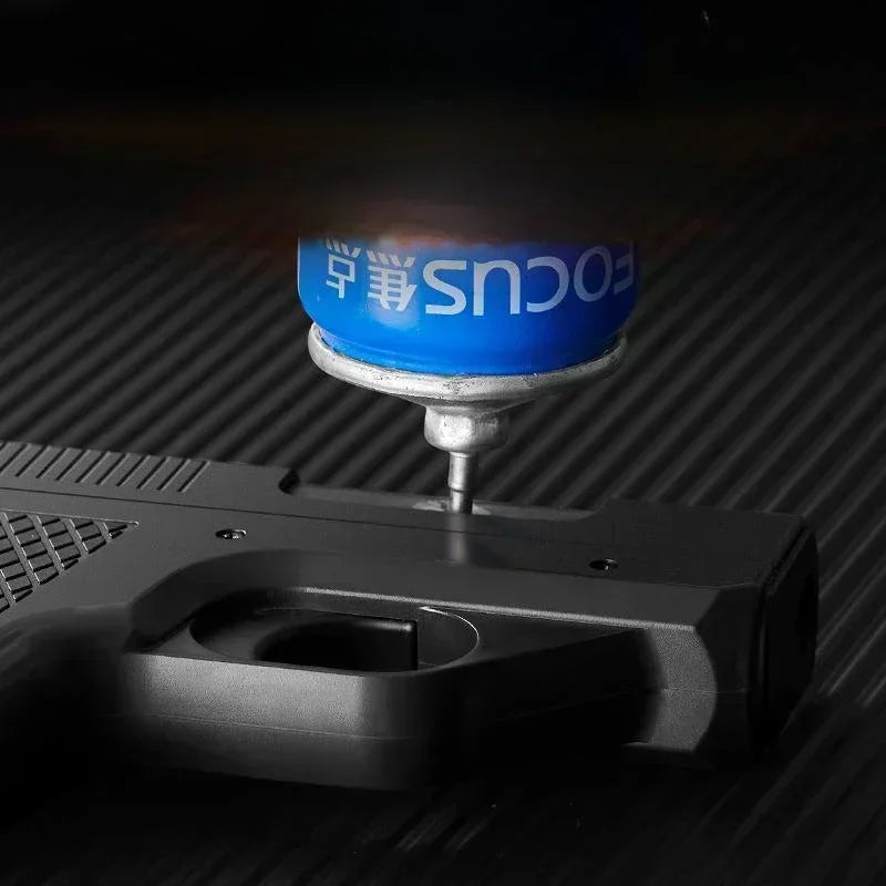 2026 New Clip Gun Type Butane Gas Lighter Three Capacity Cigarette Holder Windproof Jet Blue Flame Lighters Men's Gifts (NO GAS)