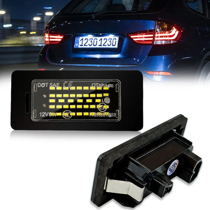 2X White LED Car License Plate Light Bulbs Auto Accessories For BMW E46 X5 E70 X6 E71 E72 E90 E92 E93 E91 M3 E39 M5 E60 E61 E82