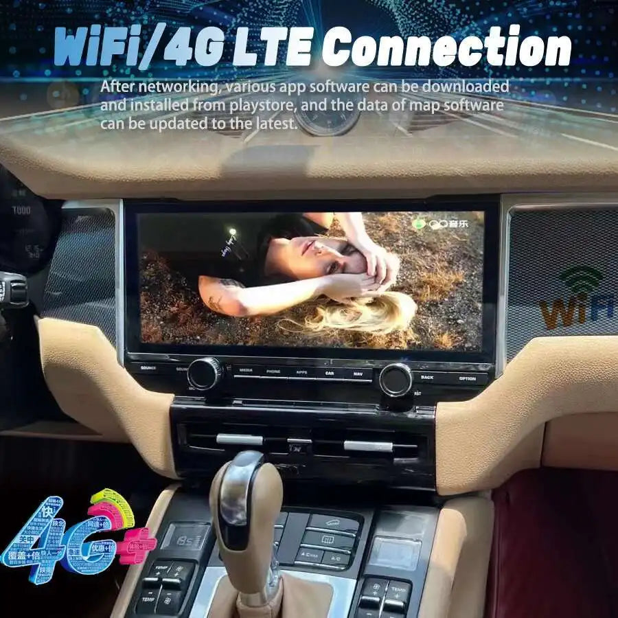 12.3 Inch Qled Screen For Porsche Macan 2011 2012-2018 Android 14 Car Stereo Radio Video Player GPS Navigation Carplay Head Unit