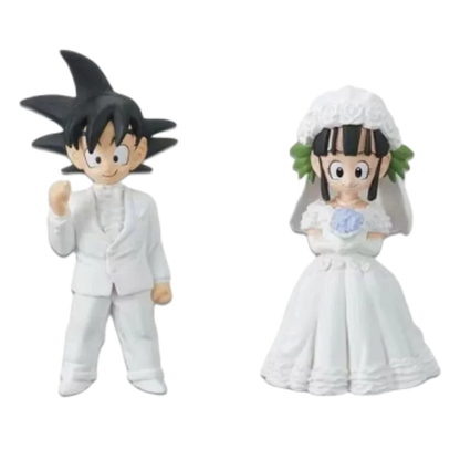 Genuine Bandai Dragon Ball WCF Son Goku Chichi Wedding Anime Action Figures Model Toys Collectible Gift for Toys Hobbies Kids