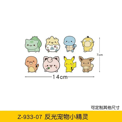 20styles Monster Elf Car Stickers Anime Figure Eevee Charmander Cute Cartoon Doll Creative Sticker Birthday Gifts