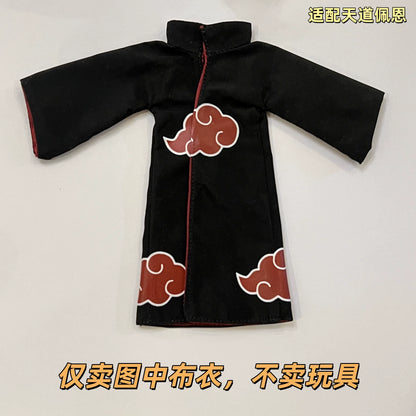 1/12 Classic Japanese Anime Naruto Characters Same Style Mini Robe Skirt Bamboo Hat Accessory for SHF Action Figure