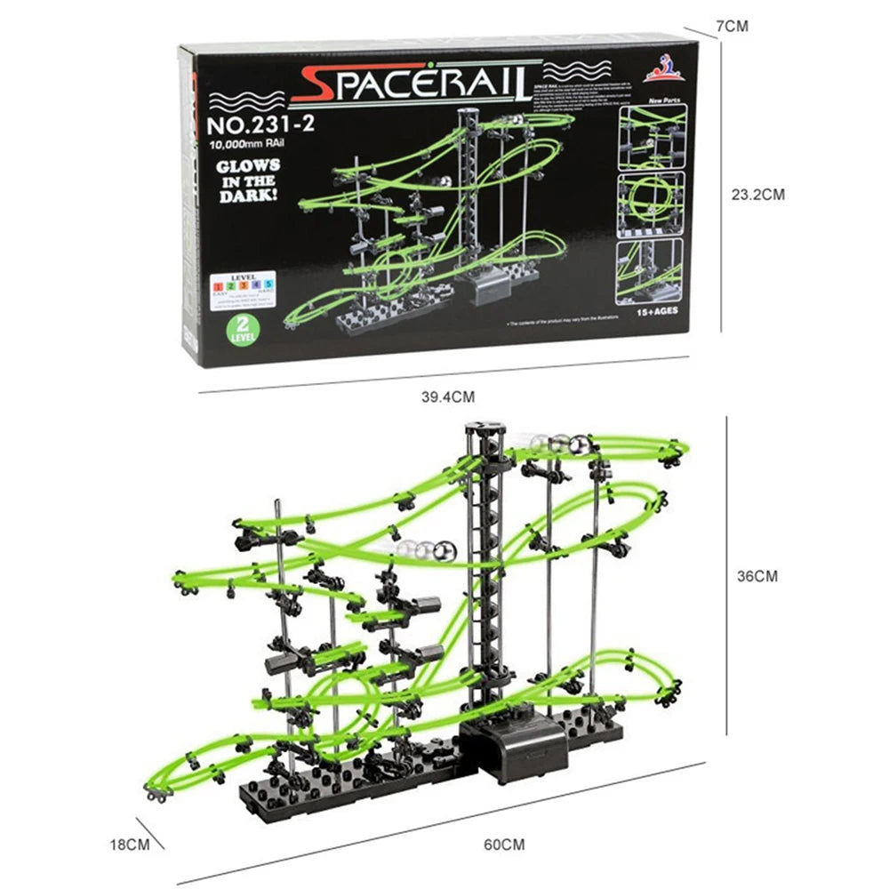 Spacerail Marble Run for Adults Kids Maze Race Track Games Level 2 Luminous Experiment Model Science Toy 231-2