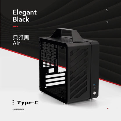 Mechanic Master C24 Sugar Cube Air&TypeC Version Portable Mini Desktop Chassis ITX Computer Case With Tempered Glass PC ardware