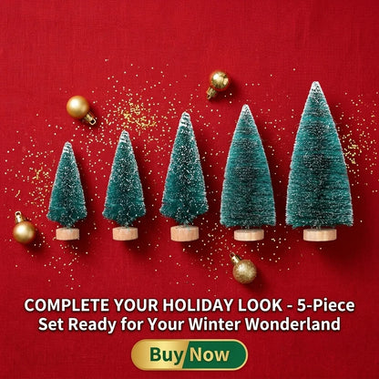 Mini Artificial Pine Christmas Tree 3.5-8.5 CM Tabletop Display Xmas Holiday Home Party Holiday Ornament Favor Table Decoration