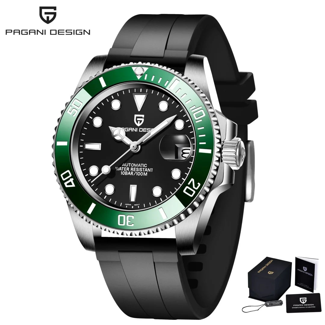 PAGANI Design 2026 New Men's Automatic Mechanical Watch 8215 40mm Stainless Steel Sapphire Glass Waterproof Reloj Hombre