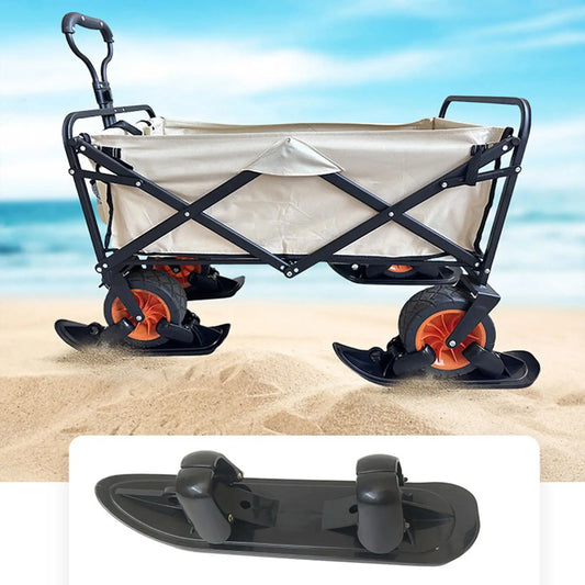 Stroller Skis Snow Scooter Strollers Wheel Ski Sled Glider Skiing Attachment For Parents Sports Camping Jogging Cycling