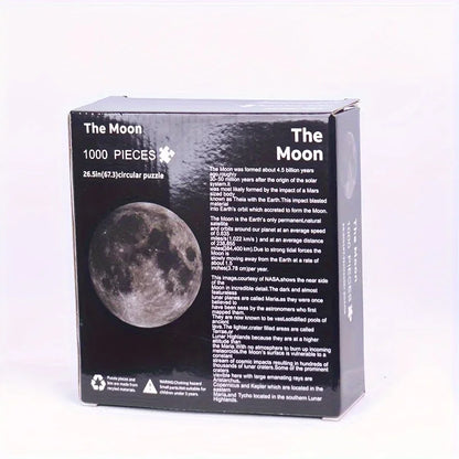 1000pcs Giant Space Moon Earth Puzzle Matte Surface Dustproof Adult Puzzle Starry Sky Plane Puzzle Wall Decoration Gift