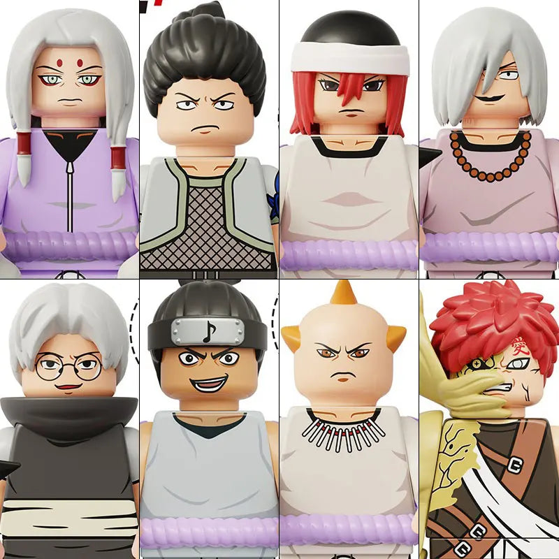 WM6152 Naruto Building Blocks Ootutuki Momoshiki Mitsuki Gaara Namikaze Minato Tobirama Action Figure Accessories For Kids