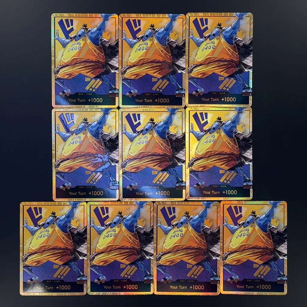 One Piece OPCG English Golden Holographic 3D Textured  DON card Straw Hat Crew x Lakers DON card Anime Collectible Cards