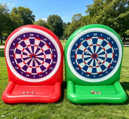 Inflatable Dartboard Game for Kids & Adults, PVC Outdoor Lawn & Pool Party Toy, Safe Soft Flying Dart Target for Family Fun