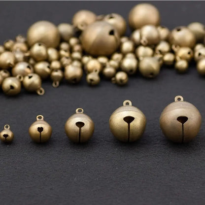 5-50pcs 6/8/10/12/14/16/18/20/25mm Bronze Metal Jingle Bells Loose Beads Festival Party Christmas Decor DIY Crafts Accessories