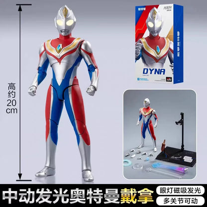 ZD TOYS Genuine Ultraman Light Series Zero，Ultraman Belial，Ultraman Tiga，Jack Armor Collectibles of Finished Movable Model Toys