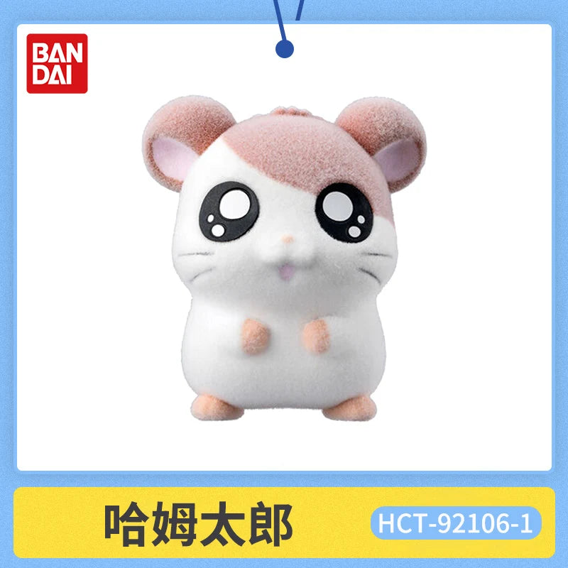 Bandai Genuine Hamtaro Hamster Collection Ornaments Anime Figure Model Kawaii Doll 6pcs Desktop Decoration Collection Toys Gifts