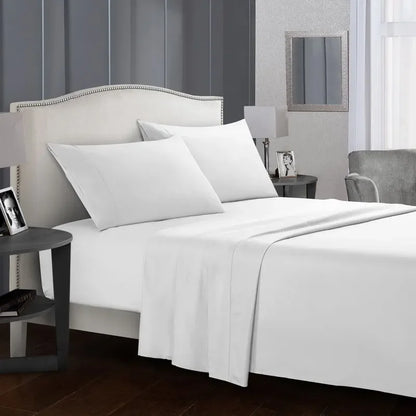 Solid Color Soft Brushed Bed Set Fitted Sheet Flat Sheet Pillowcase Bedding Set Bed Sheet Twin Full Queen CA King 3/4 Pieces