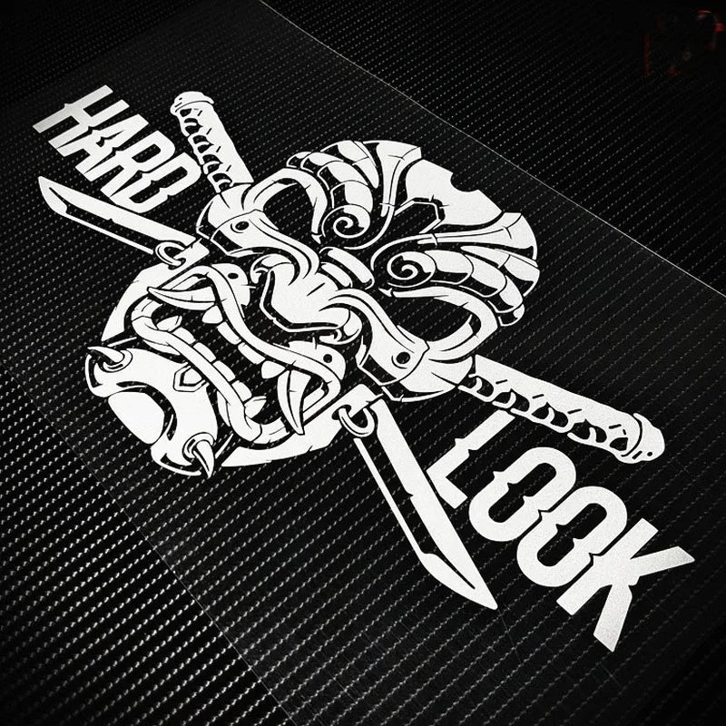 30CM Stickers reflective retro warrior Japanese ninja tough guy stickers Japanese drift car decals racing truck van wall decals