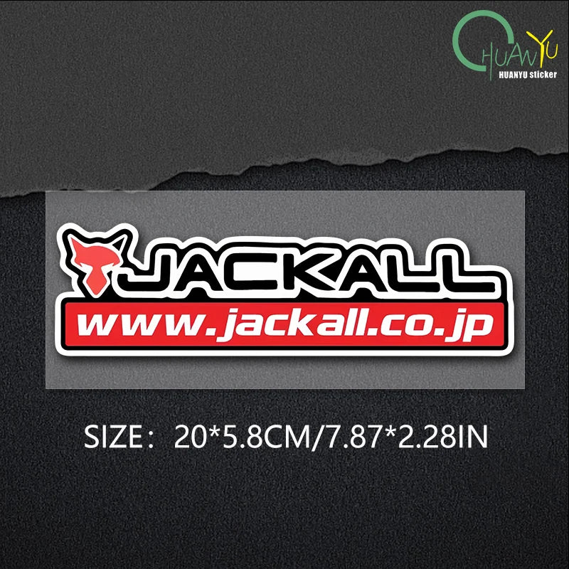 Fishing rod decal Suitable for JACKALL stickers fishing tackle box bait fishing boat truck trailer SUV car JDM motos
