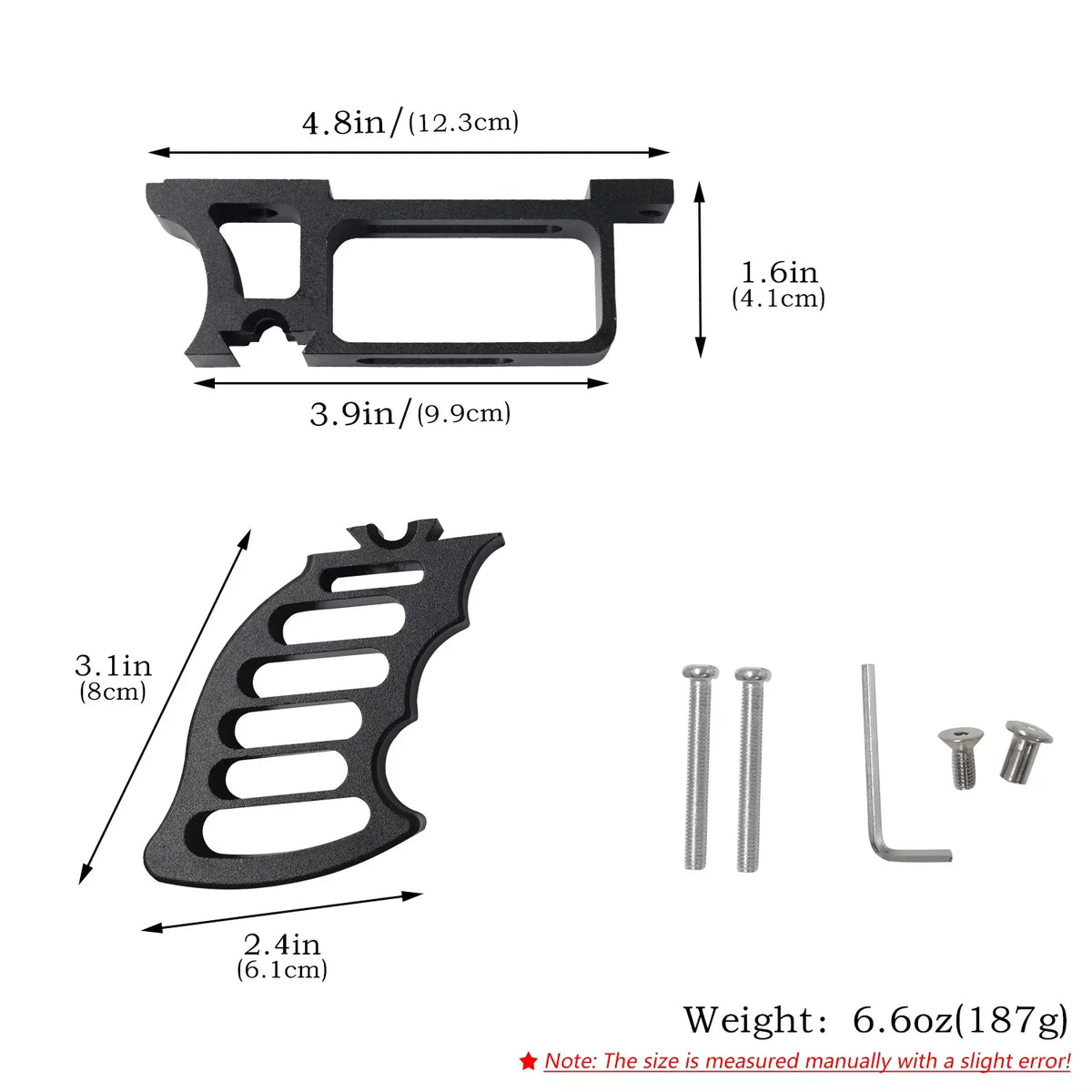 2026 Hot Metal Detachable Grip DIY Slingshot Special Assembly Grip Homemade Large Slingshot High-quality Accessories Parts