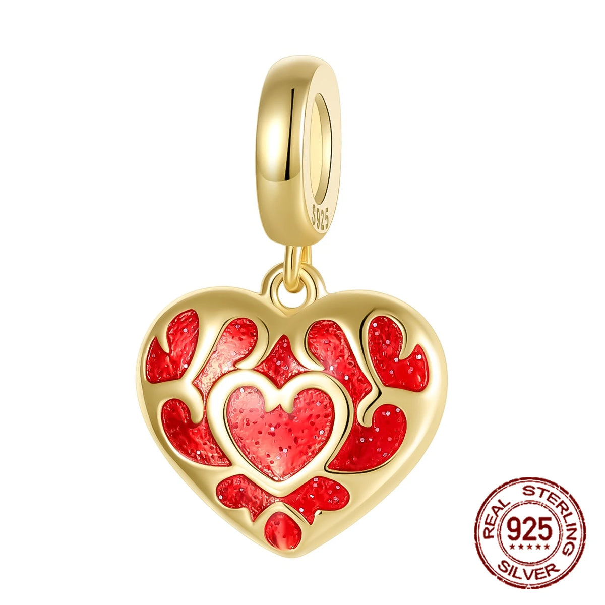 Tears of The Kingdom Hyrule Link Hit Points Heart Container for Original 925 Charms Bracelet Silver Charm Bead for Women Jewelry