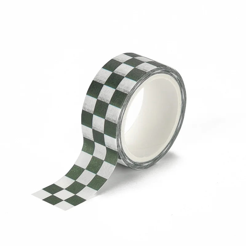 Black and White Grid Tape Creative Grid Lines Color Basic DIY Bookkeeping Decorative Material Stickers Washi Tape Kawaii 3M