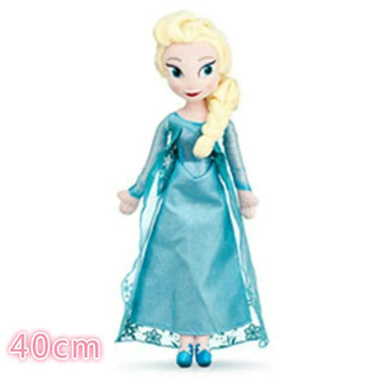 50cm Princess Anna Elsa Plush Doll Elza Stuffed Toy for Kids Halloween Birthday Gift Soft Kids' Plush Doll