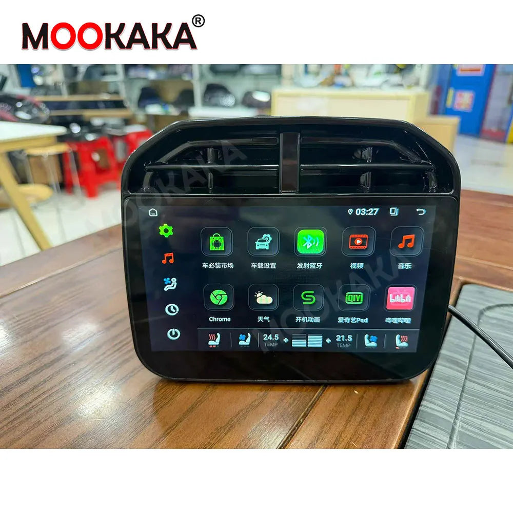 Car Rear LCD Air Conditioning Screen For Porsche Macan 2013-2025 Android Auto Carplay Co-pilot Passenger Entertainment Display