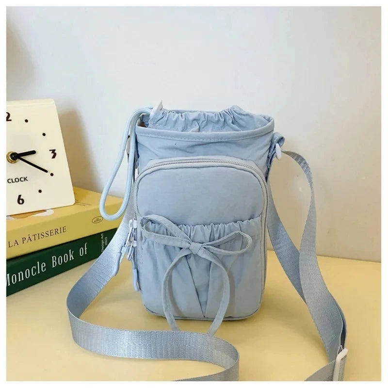 New Lightweight Crossbody Phone Bag for Women Outdoor Sports Cycling Bag Water Bottle Holder Travel Bag  Knot Design