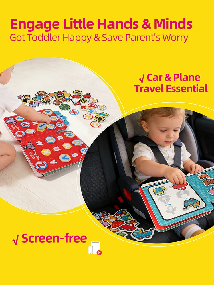 Baby Campus Quiet Book Montessori Sticker Cloth Book Early Educational Toy for Toddlers Gift Ramadan Eid Easter