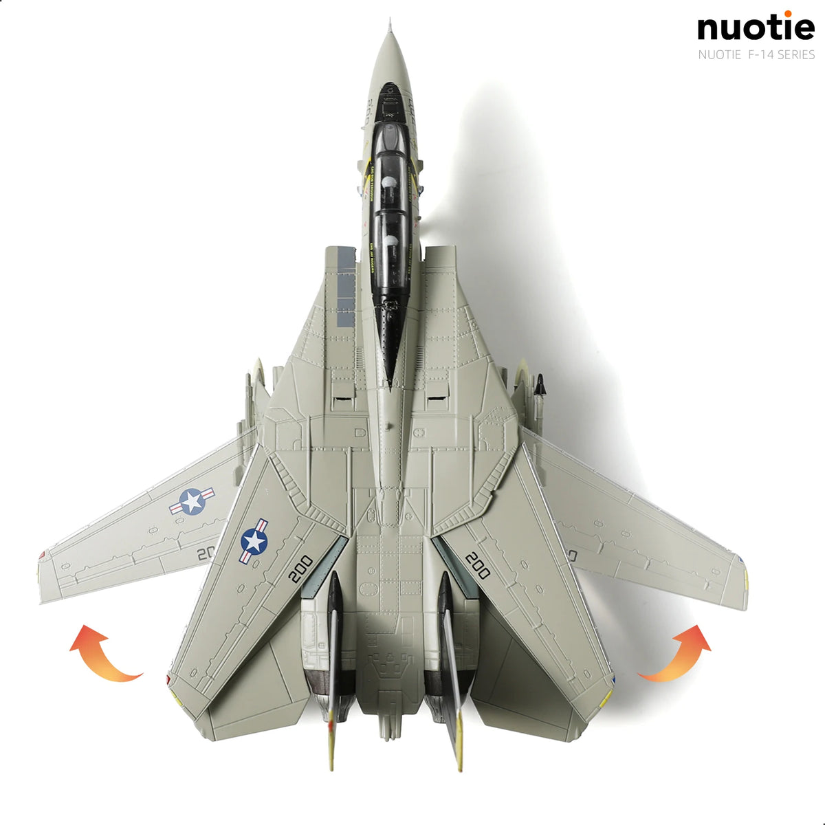 NUOTIE 1/100 F-14 Tomcat US Navy VF-84 Jolly Rogers Pre-Built Military Model with Stand Collection Gift for Adults