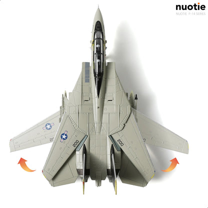 NUOTIE 1/100 F-14 Tomcat US Navy VF-84 Jolly Rogers Pre-Built Military Model with Stand Collection Gift for Adults