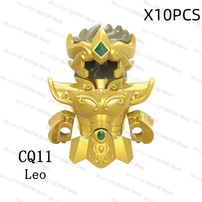 Saint Seiya Japanese Anime Cartoon Bricks Dolls Aiolia Aiolos Model Toys Building Blocks Figures Assembly Toys Gifts CQ11-22
