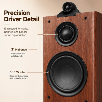 6.5 Inch Speaker Three-Way Passive Bookshelf Speaker 120W HiFi Fever Monitor Audio 6ohm Home theater Speakers Sound Box NS-Q3