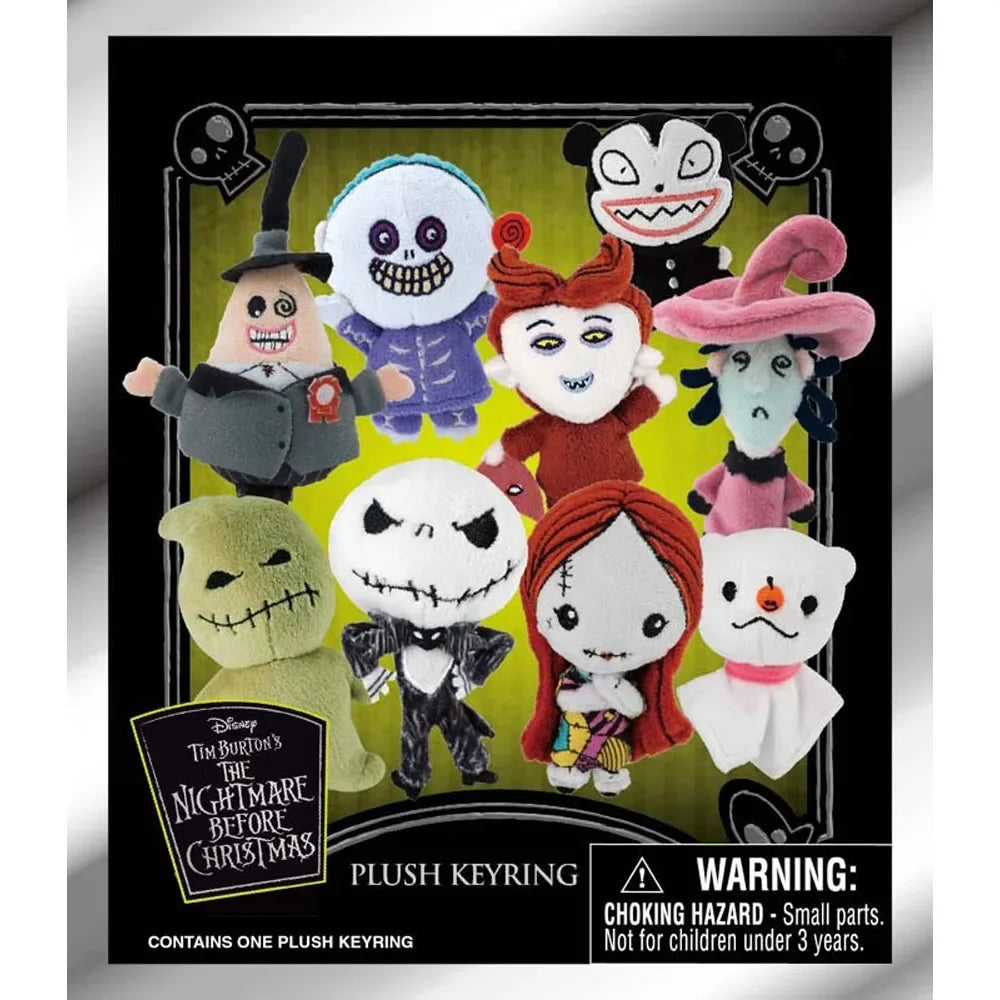 1PC Disney Officially Licensed The Nightmare Before Christmas Plush Blind Bag Keychain Random Character Soft Fluffy Toy Keyring