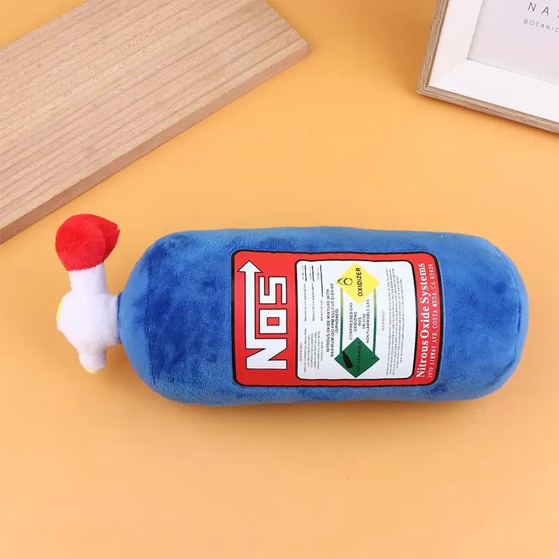 Car Seat Neck Pillow Creative NOS Nitrous Oxide Bottle Soft Plush Car Headrest Car Decoration Neck Support Seat Cushion