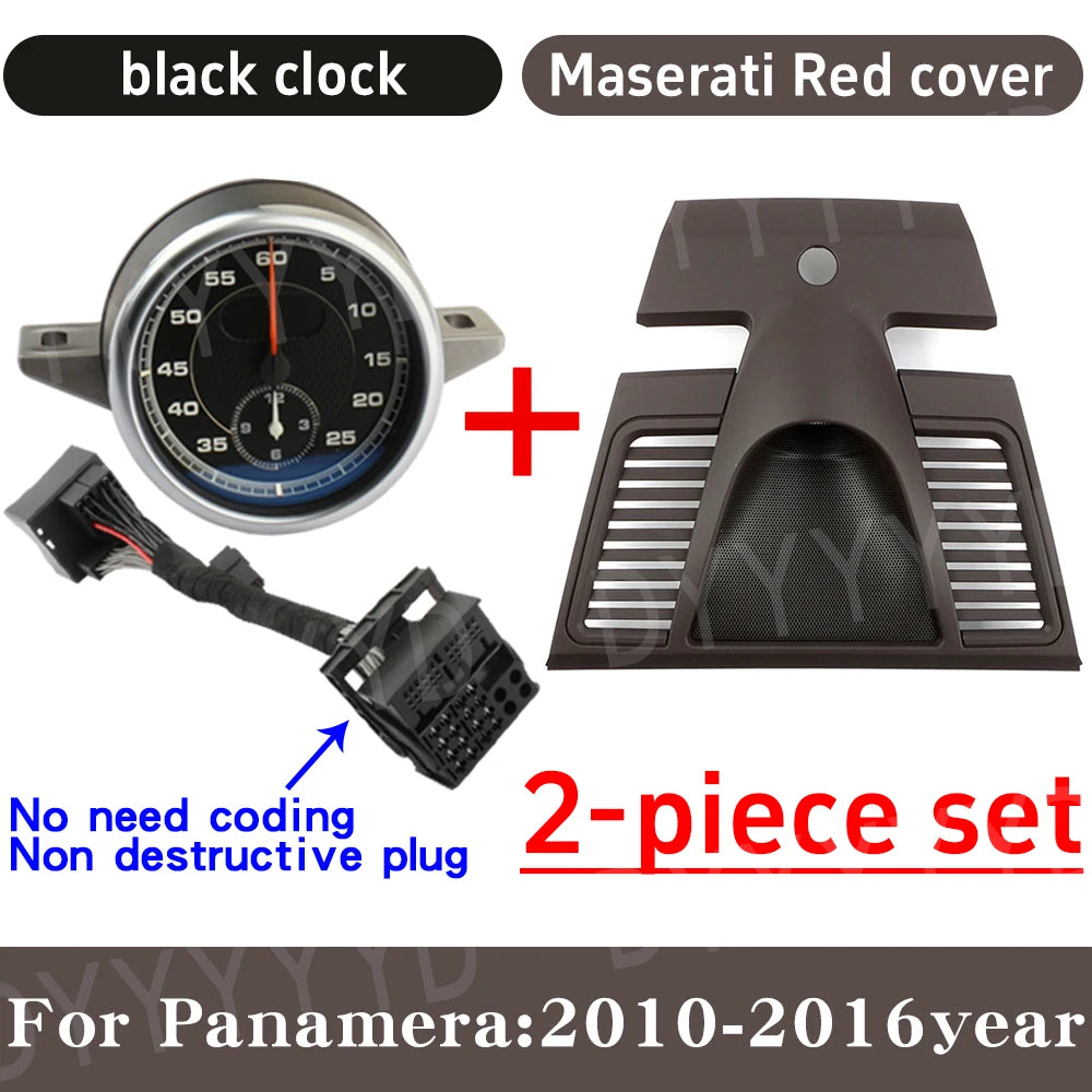 Car Stopwatch Chrono For Porsche Panamera 970 2010-2016 Stop Watch Clock Interior Dashboard Cover Compass Electronic Meter Clock