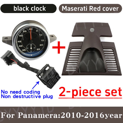 Car Stopwatch Chrono For Porsche Panamera 970 2010-2016 Stop Watch Clock Interior Dashboard Cover Compass Electronic Meter Clock