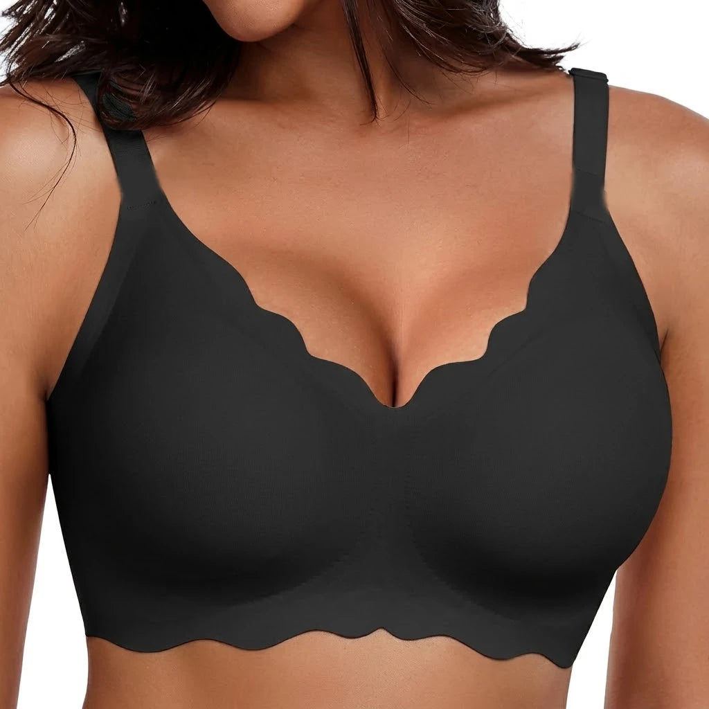 Seamless Wireless Supportive Bra Push Up Comfort Soft No Underwire Full Coverage T-Shirt Bra Plus Size Bralette for Women
