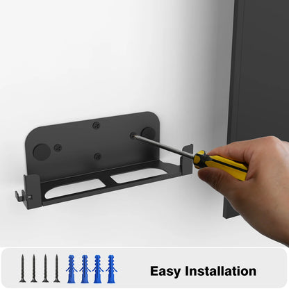 Metal Wall Mount Bracket for  Switch 2 Dock – Space-Saving Left Side TV Mount with Smooth Coated Edges