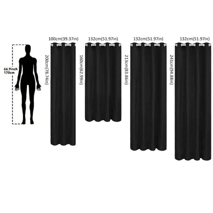 1panel 100% Blackout Winter Curtain, Warm Curtains for Living Room, Bedroom, Children Room, Add Cotton Curtains Grommet Top