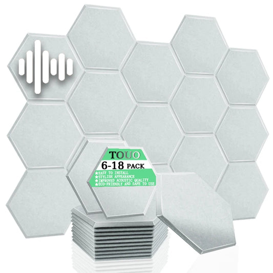 TOUO Acoustic Panel 6/12/18 Pcs Offices Acoustic Treatment Flame Retardant Ceiling Material Sound Insulation Wall Panels