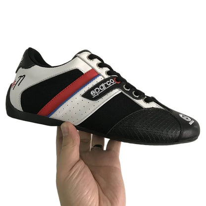 Genuine Leather Kart Sports Shoes, Outdoor Casual Flat Racing Training Shoe