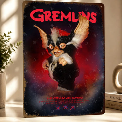 Gremlins Aluminum Posters Customized Metal Tin Sign Vintage Premium Dramatic Screen Scene Wall Art For Film Fans And Theaters