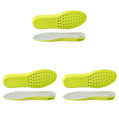1Pair/3Pairs Height Increasing Insoles with Air Cushion Latex High Elasticity Comfortable Shoe Inserts for Comfort