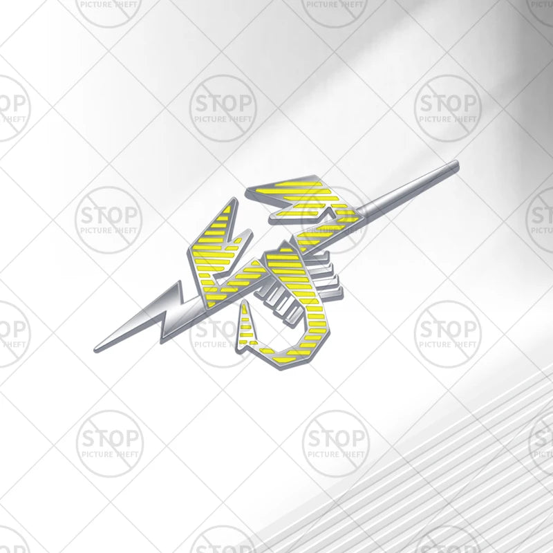 Car Sticker Lightning Scorpion Logo 3D Decal Grille Body Side Badge Rear Trunk Emblem For 500 595 Abarth Punto 695 124 Spider